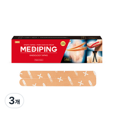 파워풀엑스 메디핑 와이타입 기본형 근육테이프 베이지, 20개입, 3개
