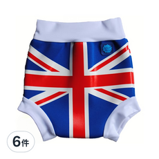 Splash About 游泳尿布褲，英國旗, 0~4個月, 6件