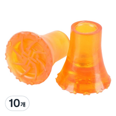 Felis J 拐杖手杖替換用橡膠腳墊 B橘色, 10個