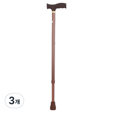 글로어스 초경량 어르신 지팡이 ONE SIZE, 브론즈, 3개