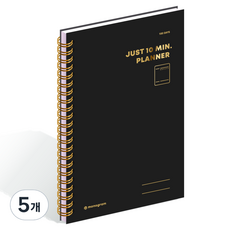 MONOGRAM 100DAYS 10分鐘計畫本 MG-0012, PURE BLACK, 5個