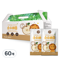 단디푸드 하루채움 우리아이 순수배즙 80ml, 배, 60개