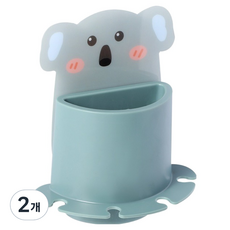 Mondspot免鑽孔貼式浴室牙刷牙膏多合一收納架 YY57937, 無尾熊, 2個