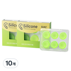 디케이원 초경량 소음방지 귀마개 그린 2 x 0.7 cm, 10개, 6개입