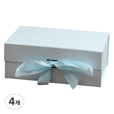 Joinmade 禮物包裝緞帶禮物盒 5號, 天藍色, 4個