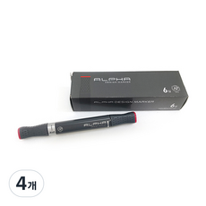 알파색채 디자인마카 R147 Carmine 6p, 1색, 4개