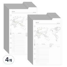 PLEPIC A6 6孔雙面索引墊 世界旅行, 30入, 4個