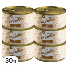 마이베프 전연령 고양이 주식 비프 파테 습식캔, 소, 80g, 30개