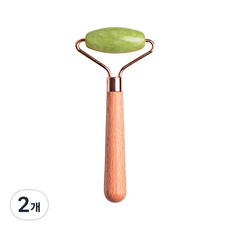 esthe HauteZen 玉刮痧臉部按摩滾輪單人按摩器, 綠色, 2個