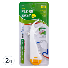 WEDENT 威登 牙齒矯正患者專用牙線 支架型 黃色, 2個, 1入, 18.38m