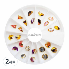 Nail Room 彩色寶石配件組, N123, 2個