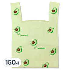 아이엔피 양날 손잡이 비닐봉투 아보카도 소 20 x 36 x 12 cm, 150개, 1개입