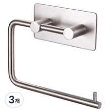 위드모어 3M 스텐 304 무타공 접착식 모던 휴지걸이, 3개