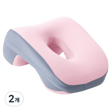 소울리치 인체공학 엎드림 낮잠베개, 핑크, 2개