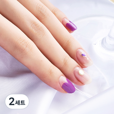 Nelo 調色盤凝膠美甲貼, 可愛紫羅蘭, 2套
