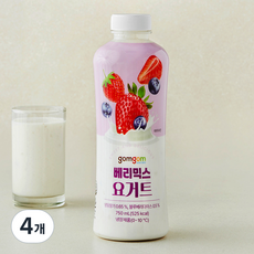 곰곰 베리믹스 요거트, 4개, 750ml