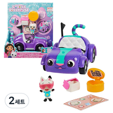 SPIN MASTER 蓋比的娃娃屋 貓車卡莉塔與貓熊貓公仔套組, 2套