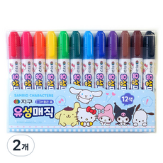 지구화학 산리오 유성매직, 12색, 2개