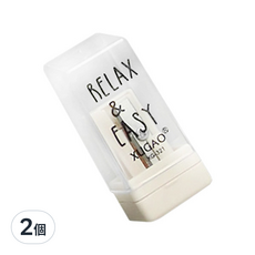 Daylist 簡易便攜迷你手動扁平式削鉛筆機, 2個, 米色