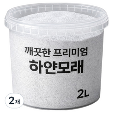 위드블럭 깨끗한 프리미엄 하얀모래 2L, 백색, 2개