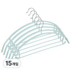 SNF 넓은 어께용 바지겸용 옷걸이, 08 유러피언 그린, 15개입