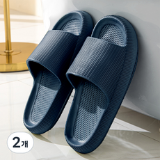 Healing Spot 男用超輕量室內辦公室EVA拖鞋, 2個, 海軍藍