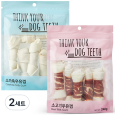 Think your dog teeth 소가죽 6p + 소고기 6p 세트, 소가죽, 소고기, 2세트, 240g