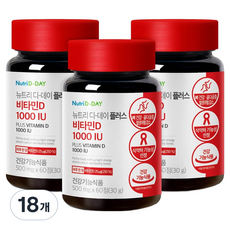 뉴트리디데이 플러스 비타민D 1000IU, 60정, 18개