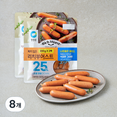 청정원 짜지 않은 리치부어스트, 200g, 8개
