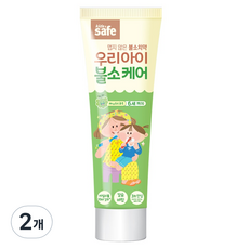 키즈세이프 우리아이 불소케어 치약 1~6세, 60g, 2개