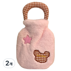 폴인셀 손잡이 커버 보온 물주머니 핑크, 2개