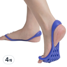 足用矽膠彈力拉筋器 藍色, 4個