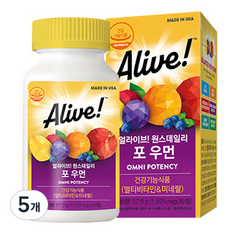 얼라이브 원스데일리 포 우먼 멀티비타민, 30정, 5개