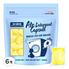 폴메디슨 키즈 아토 캡슐세제 코튼향 40개입, 560g, 6개