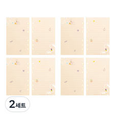 스폰지밥 아카이브 6공 리필속지 유선 노트 4p, 2세트