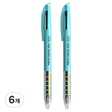 PLEPIC 霓虹閃耀3色多功能彩色筆, 6個, 02薄荷綠