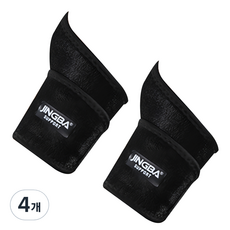 징바 배곧스포츠 네오프랜 고리 스트랩 역도 테니스 헬스 손목보호대, 블랙, 4개