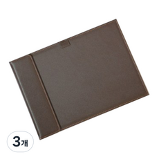 인조가죽 자석 클립보드 결재판, 브라운, 3개