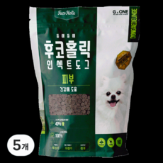 후코홀릭 인섹트 도그 프리미엄 기능성 사료, 피부/피모, 1kg, 5개
