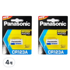 파나소닉 3V 카메라용 리튬 건전지 CR123A, 1개입, 4개