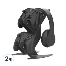 조이트론 메탈 게이밍 헤드셋 컨트롤러 거치대, HCS3, 블랙, 2개