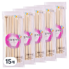 Living Well 獨立包裝 高級方形竹筷, 10入, 15個