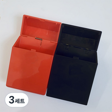 BenF Case 小卡一鍵式收納盒 2件組, 3套, 紅色, 黑色
