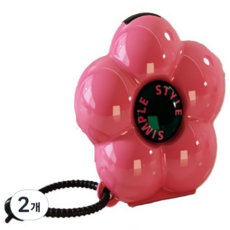 RAONTEM 花朵便攜式藥丸分裝盒 玫瑰, 2個