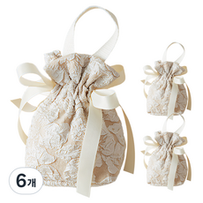Modernat 婚禮禮物包裝福袋, 香檳色, 6個