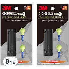 3M 傘型推入式耳塞 耳塞2入+收納盒1入, 8組, 1組