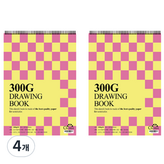 글로리아 드로잉북 300g 랜덤발송, 8절, 22매, 4개