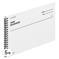모트모트 태스크 매니저 16WEEKS, 5개, 화이트