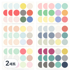 Monolike 圓點貼紙 6種套組 M, 混合顏色, 2套