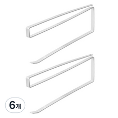 간편한 다용도 키친타올 홀더 걸이, 화이트, 6개